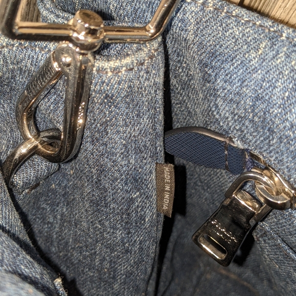 Prada: Denim Rhinestone Bijoux Canapa Crossbody Tote Bag 💙 - Picture 17 of 17